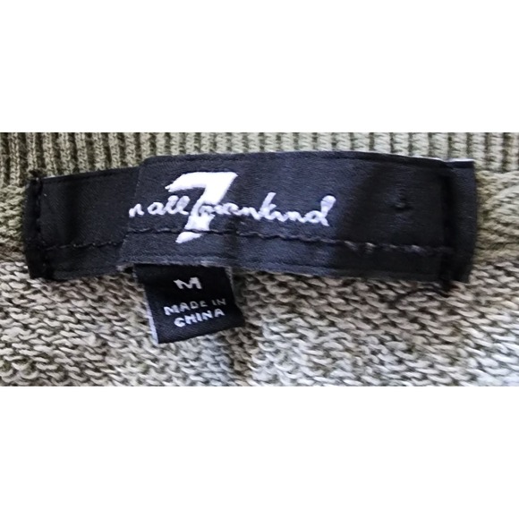 7 For All Mankind Womens Sweatshirt M Pullover Green - Picture 3 of 4